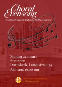 Lees meer over het artikel Choral Evensong 24 maart 2024