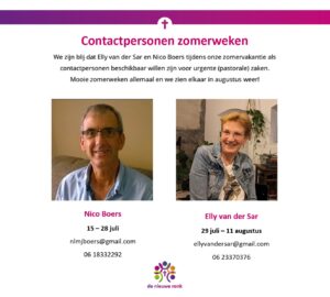 Lees meer over het artikel Wijziging contactpersonen zomervakantie