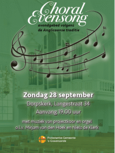 Lees meer over het artikel 28 september Choral Evensong